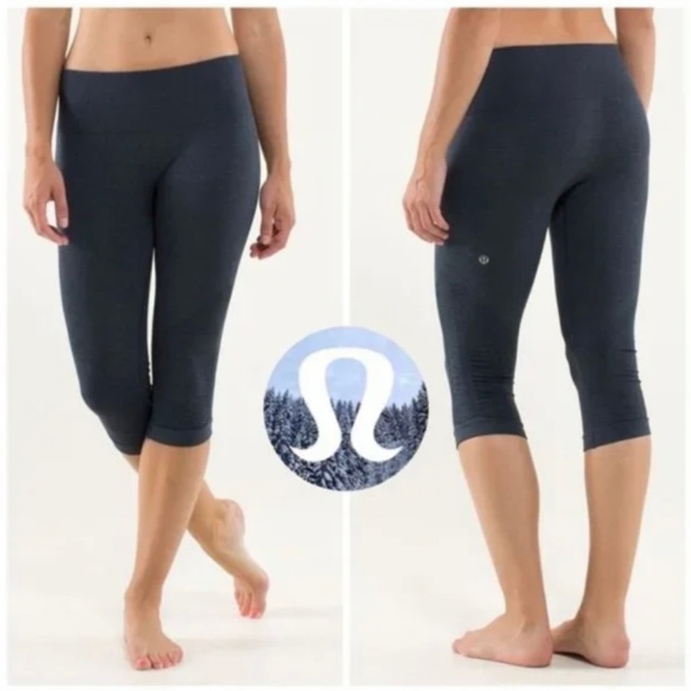 LULULEMON • In The Flow Crop II in Heathered Inkwell • 4